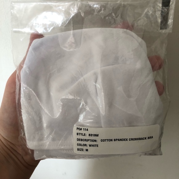 *SOLD* American Apparel Crossback Bra M White - Picture 5 of 6